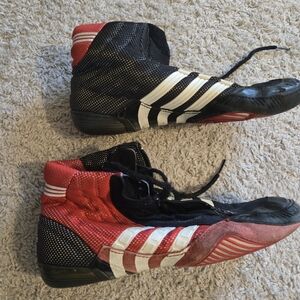Adidas Kids Wrestling Shoes - Red and Black